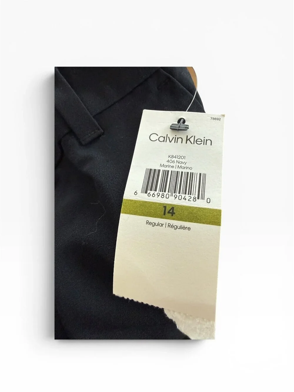 NWT Calvin Klein Boys Size 14 Navy Blue Flat Front Slim Fit Dress Pants Suit Sep